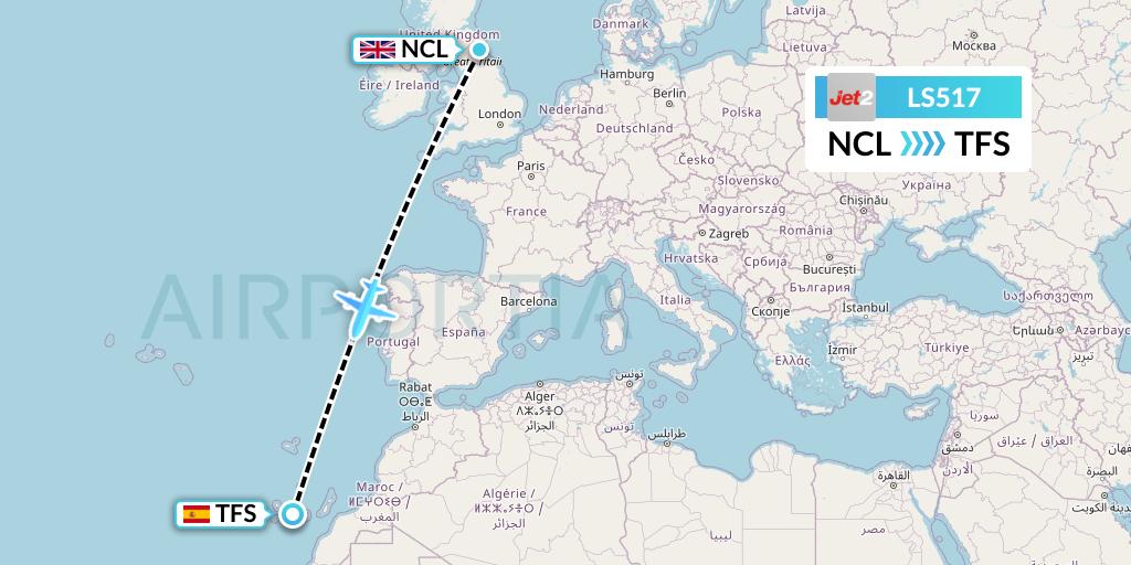 jet2 flights newcastle to tenerife