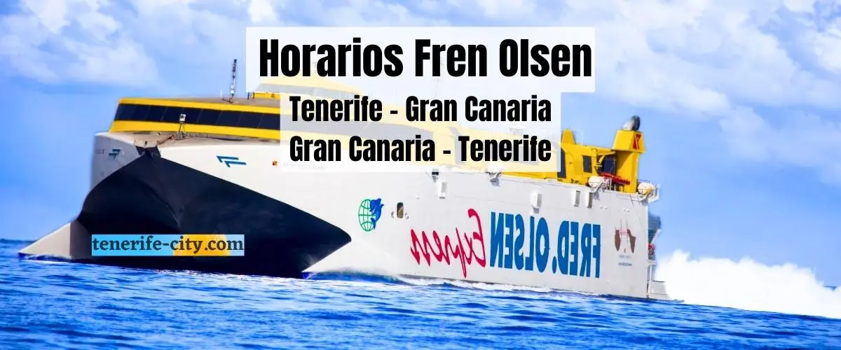 Horario del Fred Olsen de Santa Cruz de Tenerife a Agaete (Gran Canaria) y viceversa
